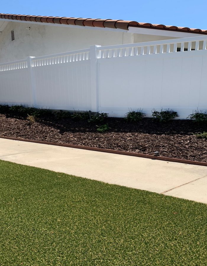 Installation of Artificial turf and plants 