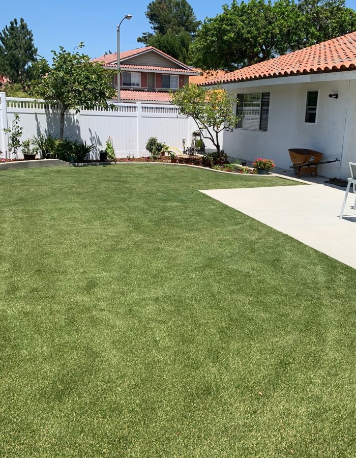 Installation of Artificial turf and plants 