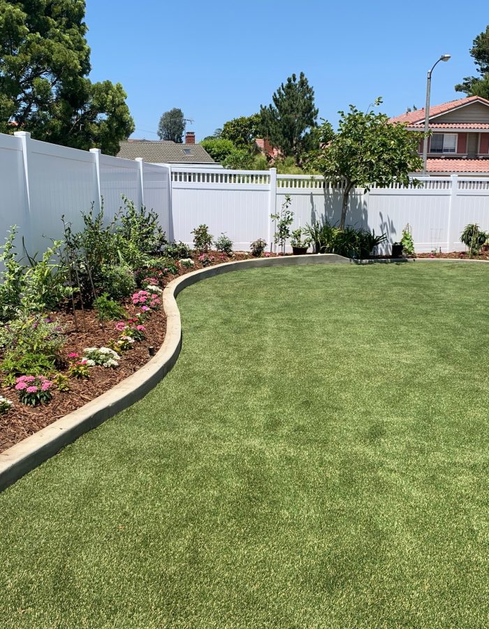 Installation of Artificial turf and plants 