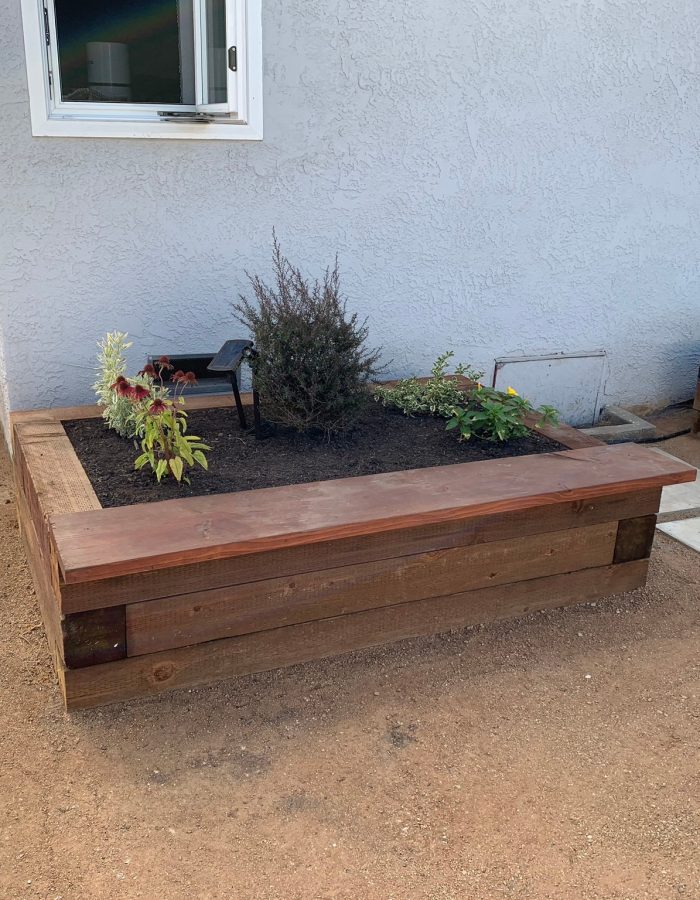 Installation of Decomposed Granite, planters and trees