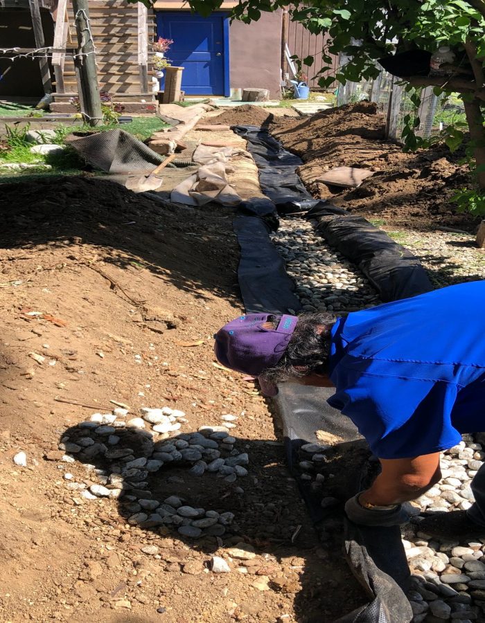 Installation of french drain 